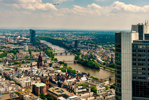 areal view over Frankfurt