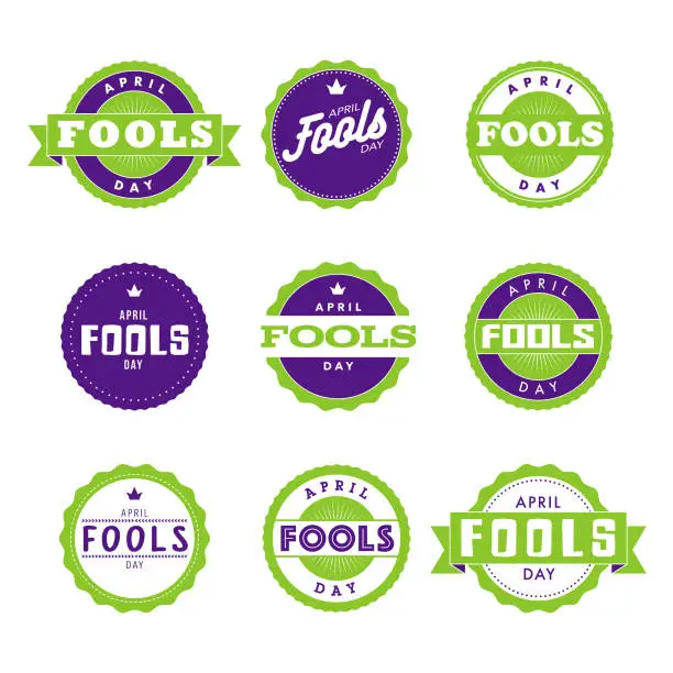 Vector illustration of April Fools Day Icon Set