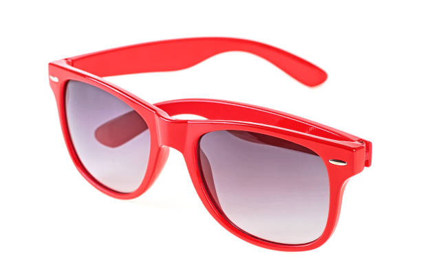 istock Women's red sunglasses isolated on white background 986934478