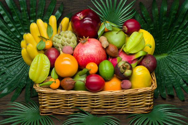 istock Exotic fruits basket 986939760