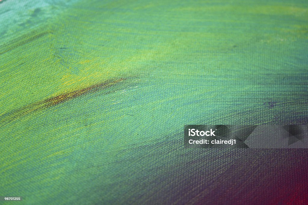 Arte astratta-verde, giallo - Foto stock royalty-free di Tela per pittura