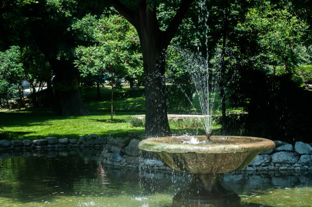 istock Beautiful old park fountain 987013138