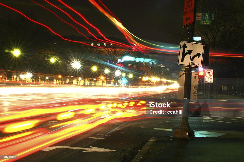 Night Traffic  Abstract Stock Photo