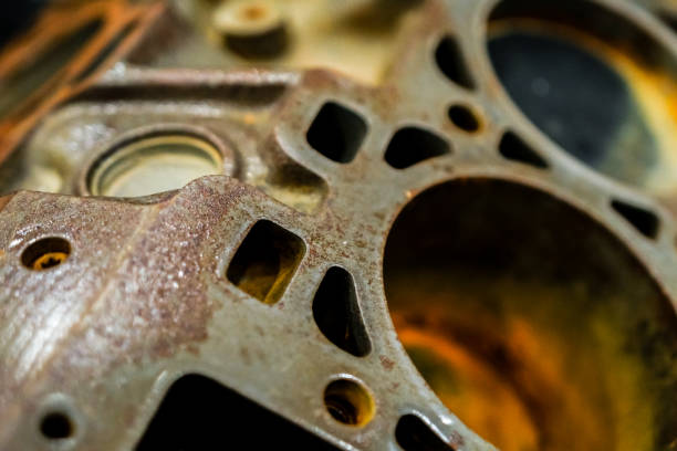 istock Car engine inside view. Motor in details. Close up 987020138