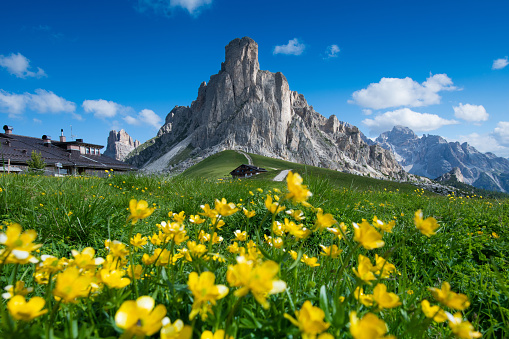 Alpine mountain peak in Italy Alps