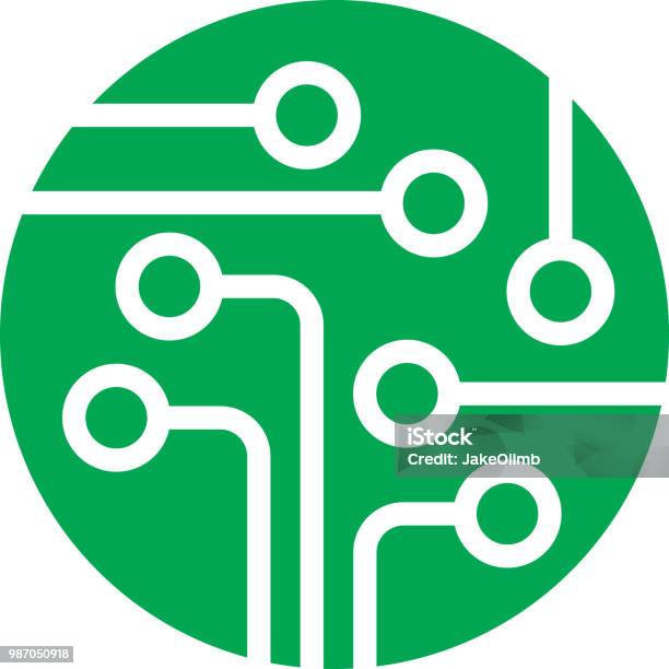 Circuit Board Icon Silhouette Stock Illustration - Download Image Now - Computer Part, Business, Business Finance and Industry