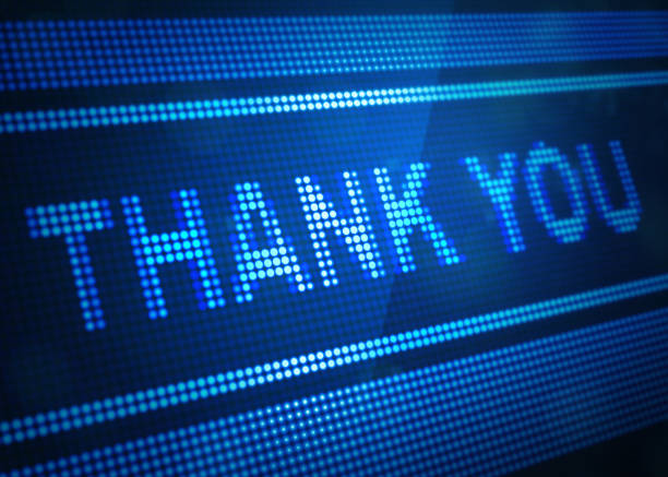 thank you digital screen 3d illustration