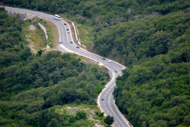 Winding road in the mountains