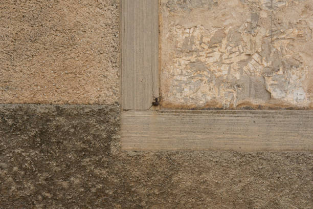 istock Old wall texture background, Majorcan traditional masonry plastered with lime 987150296