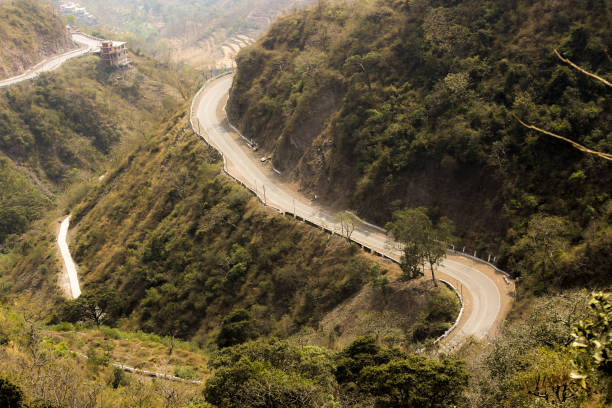 istock One side of a mountain road with multiple view 987253366