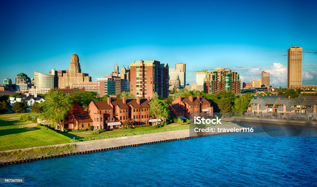 Buffalo, New York, USA Buffalo, New York from the waterfront. Buffalo - New York State Stock Photo