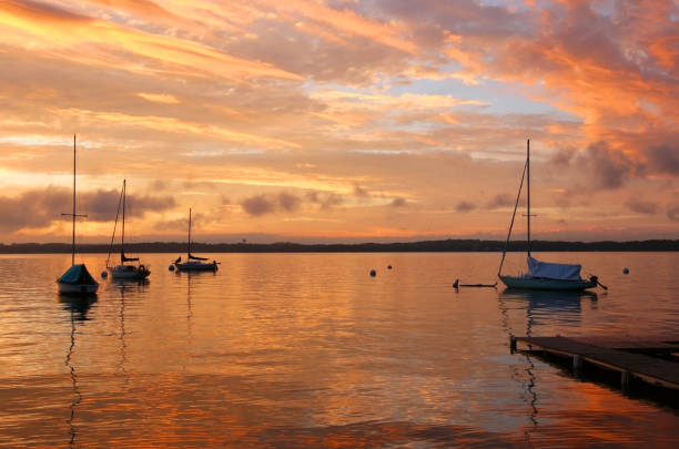 istock Beautiful marine after sunset background. 987261520