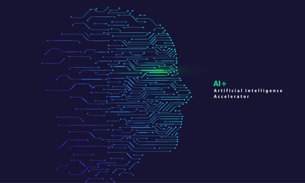 인공 지능 및 큰 데이터, 인터넷 일 개념의 - artificial intelligence stock illustrations