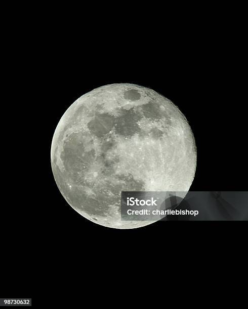 Luna Llena Muestra Cráter Detalles De La Superficie Lunar Foto de stock y más banco de imágenes de Orbitar