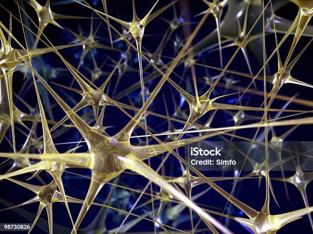 Comunicazione Neurale - Fotografie stock e altre immagini di Neurone - Neurone, Tridimensionale, Astratto