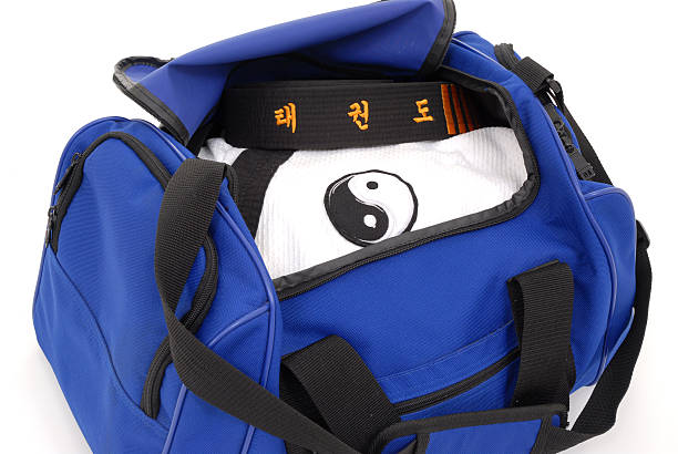 무술 운동시설 매직기 - gym bag tae kwon do karate martial arts 뉴스 사진 이미지