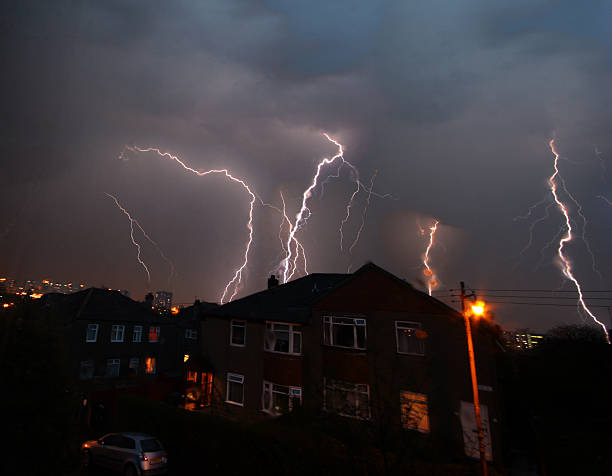 thunderstorm - 叉狀閃電 個照片及圖片檔