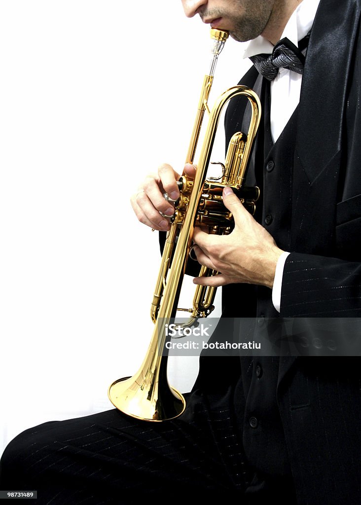 Tromba player - Foto stock royalty-free di Adulto