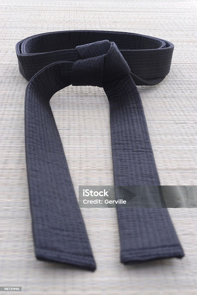 Leader of students Martial arts black belt. Armed Forces Rank Stock Photo