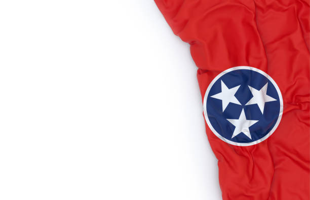 Tennessee state flag on white board