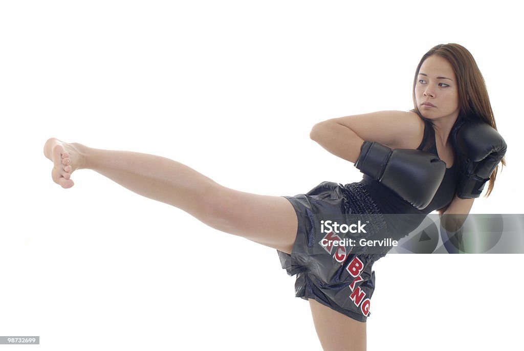 Kickboxer 교육 - 로열티 프리 가라테 스톡 사진