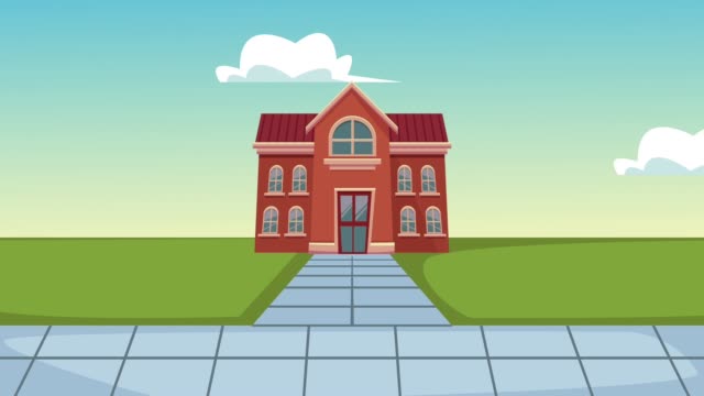 679 School Building Cartoon Stock Videos and Royalty-Free Footage - iStock