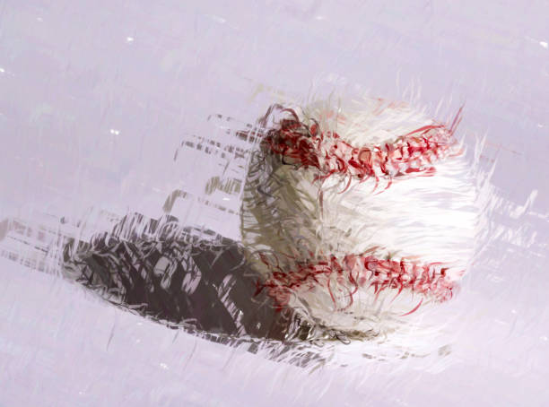 istock Vintage baseball on white background - HD Digital illustration 987349778