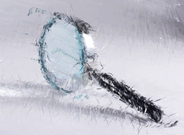 istock Magnifying glass on white background - HD Digital illustration 987349814