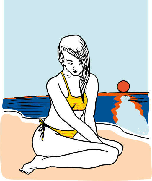 istock Bored young girl in the seaside. 987353898