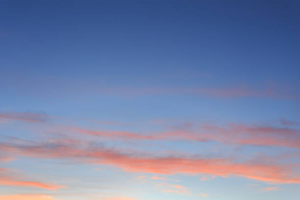 istock Beautiful sunset sky with pink and blue colors 987355360