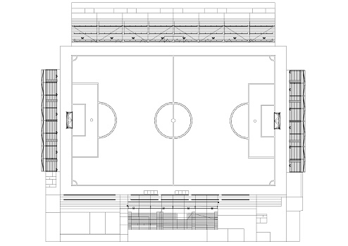 football field Architect Blueprint - isolated