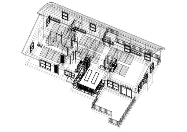 istock House With Solar Panels Architect Blueprint - isolatedHouse With Solar Panels Architect Blueprint - isolated 987359626
