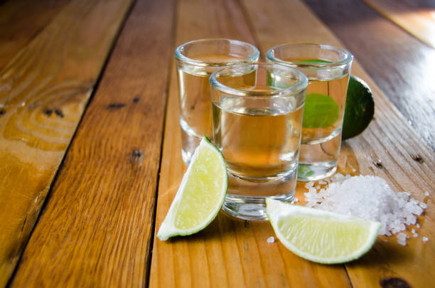 istock Tequila shots with lime and salt 987366030