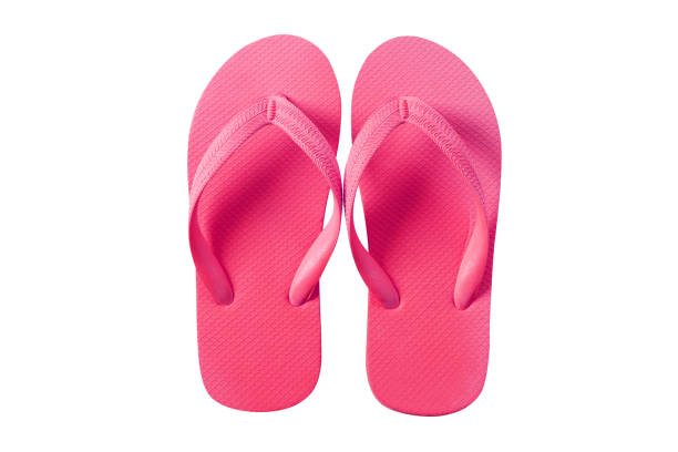 istock Flip flops pink isolated on white background 987366914