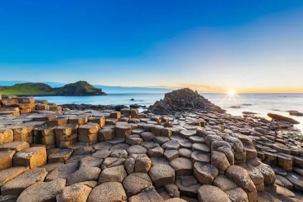 Photo of Sunset over Giants Causeway, Northern Ireland