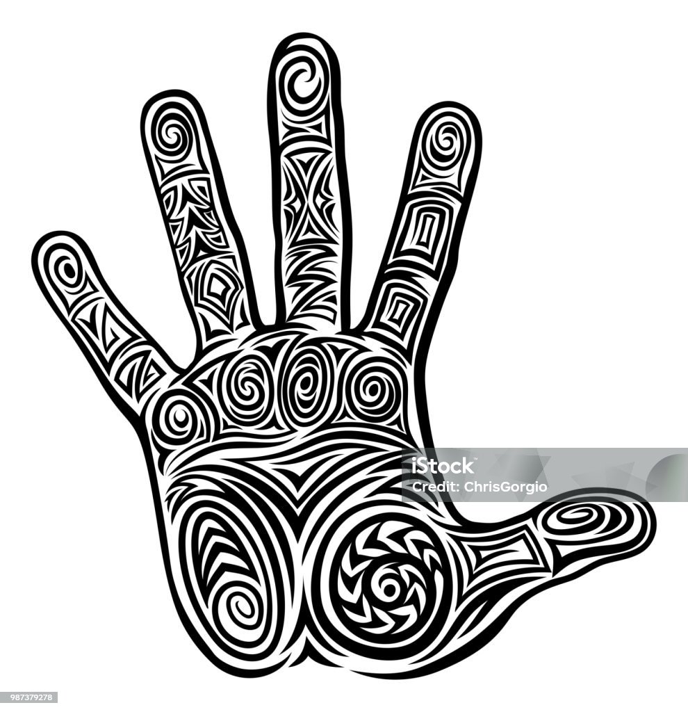 Abstract Hand Art Patterns Abstract Hand Concept Pattern Design Stock Illustration - Download ...