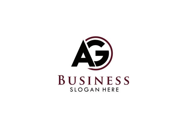 AG Letter AG Letter for corporate identity or business letter a logo stock illustrations