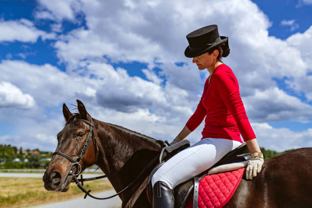 istock Woman resting in the saddle 987403200