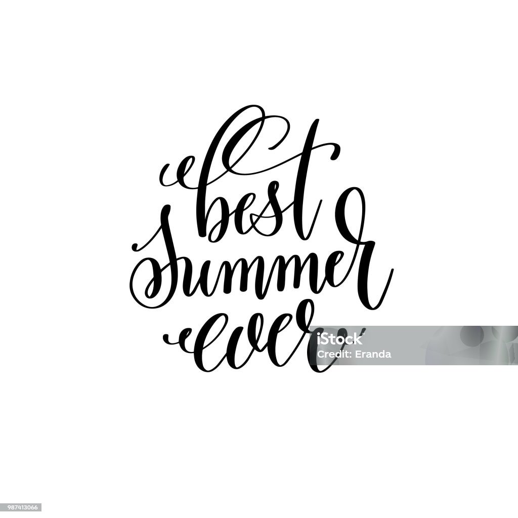 Positive quotes best summer ever positive quotes illustration in vector,jpeg.creative typescripts in retro style.the motivation typo designs in short phrases in white background.Inspirational messages, concepts as an illustration.self motivated phrases as an art product. Success stock vector