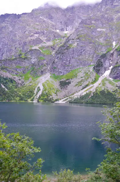 A view of the beautiful lake Morskie Oko.