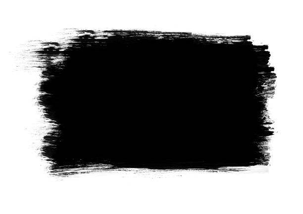 istock Black color patches graphic brush strokes design effect element for background 987413300