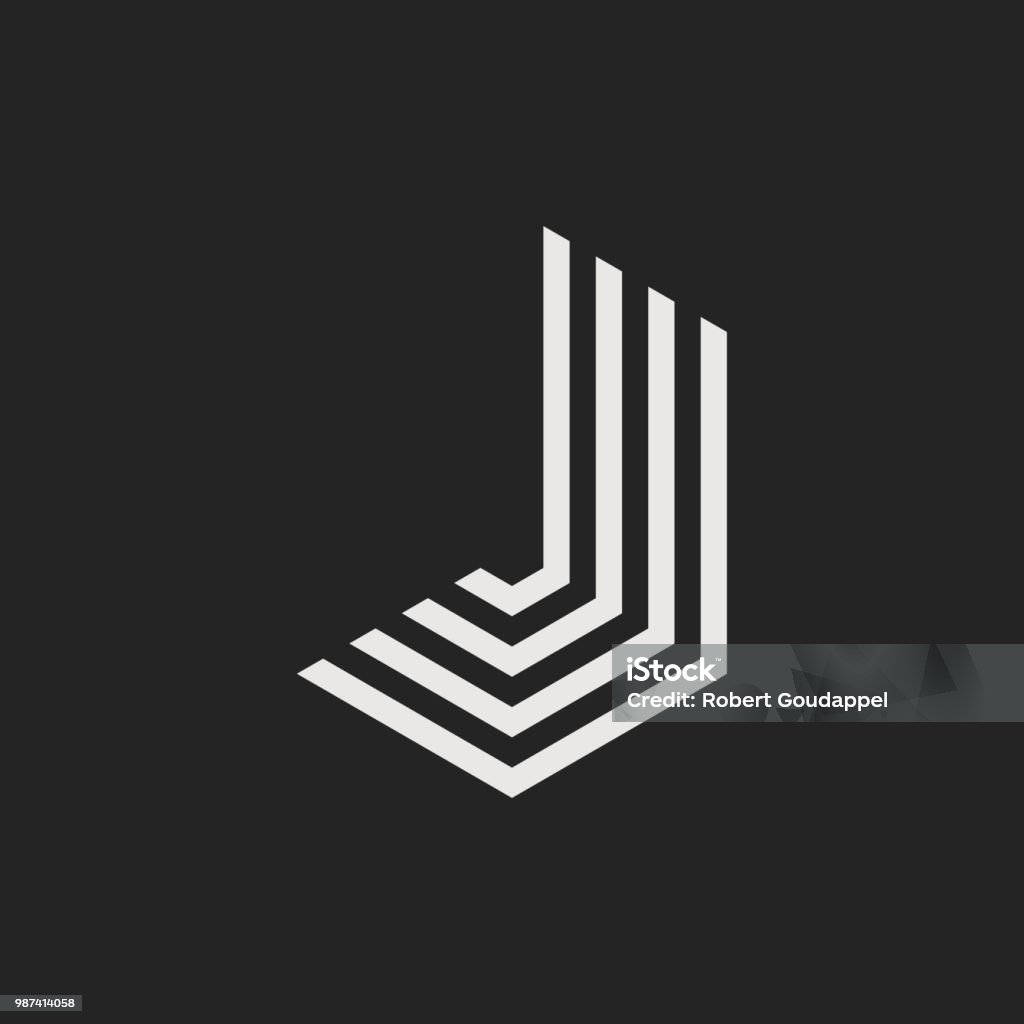 Vector Logo Letter J Modern Vector Logo Letter J. J Letter Design Vector Letter J stock vector