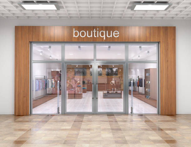 istock Store exterior in mall. 3d illustration 987414200