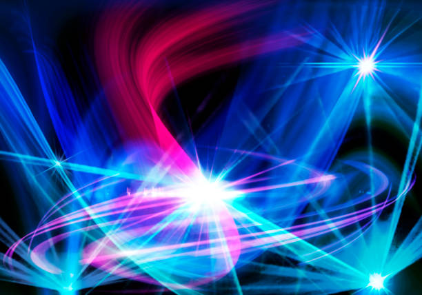 istock Multi-colored luminous abstract background, light effects, laser beams, waves, Shine 987459208