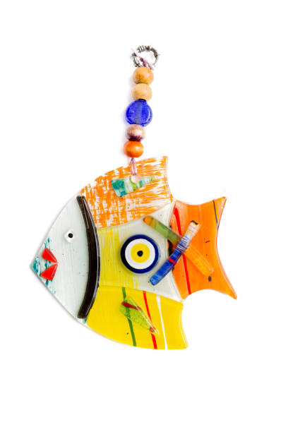 istock Colorful Glass Handmade Wall Decor with Fish Shape 987468340