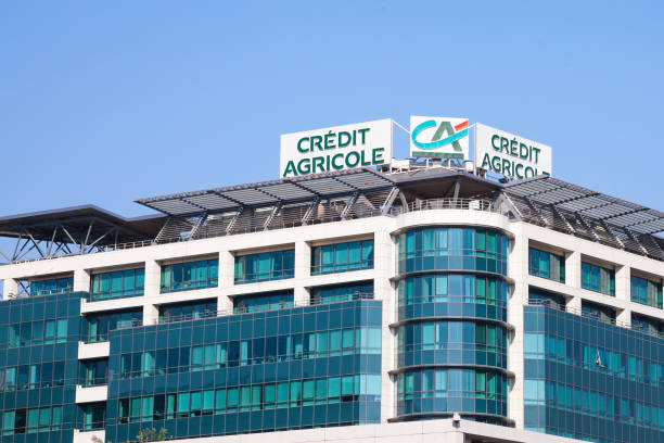 Logo of Credit Agricole on their local headquarters for Serbia. Credit Agricole Srbija is one of the French leading retail banks, spread in Europe stock photo
