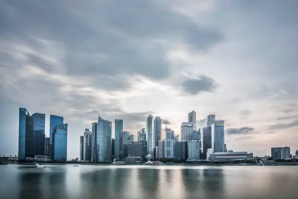 the picture of Singapore CBD architecture