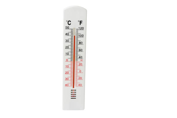 thermometer auf dem weißen. wetter veränderten konzept. - additionstaste grafiken stock-fotos und bilder