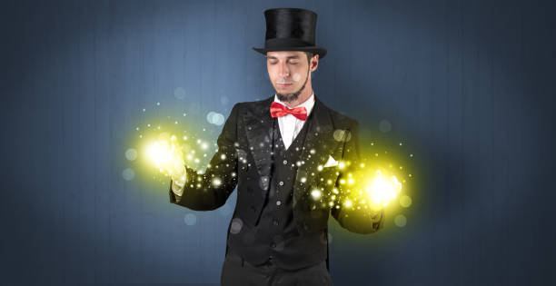 istock Illusionist holding superpower on his hand 987552684
