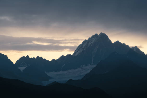 istock Caucasian mountains silhouettes 987557032